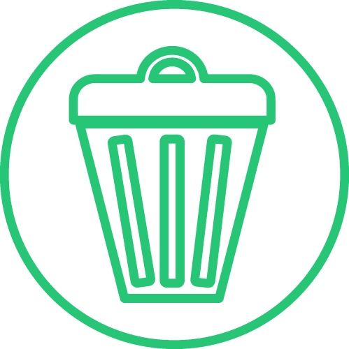 Trash can icon sign symbol design