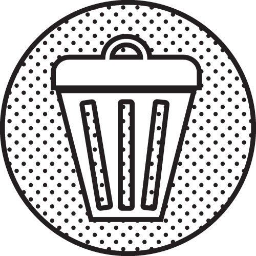 Trash can icon sign symbol design