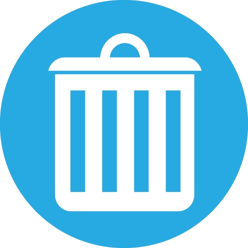 Trash can icon sign symbol design