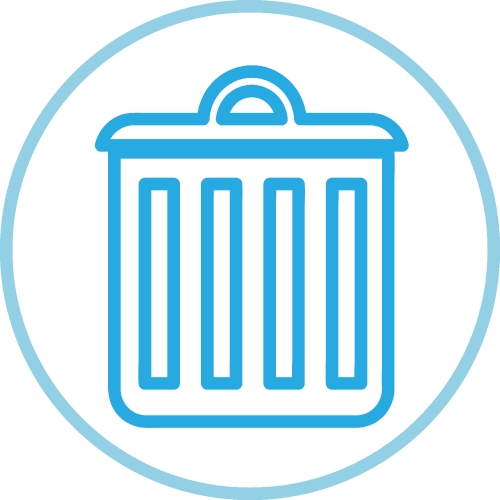 Trash can icon sign symbol design