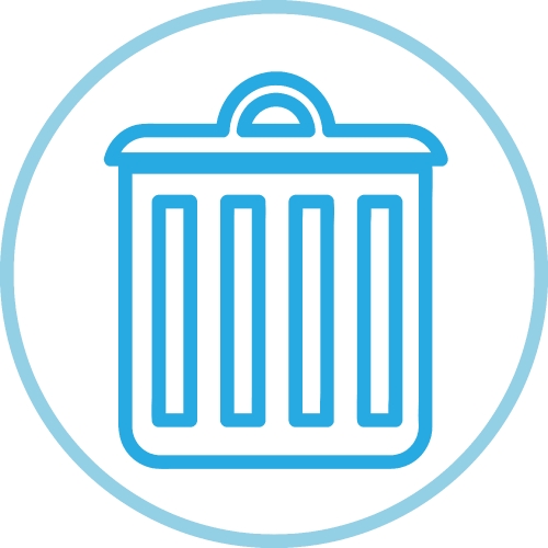 Trash can icon sign symbol design