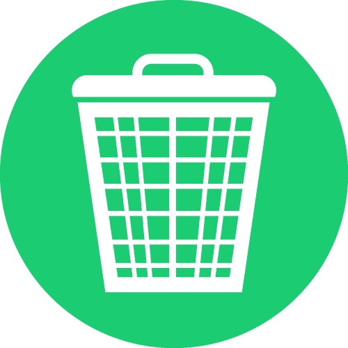 Trash can icon sign symbol design