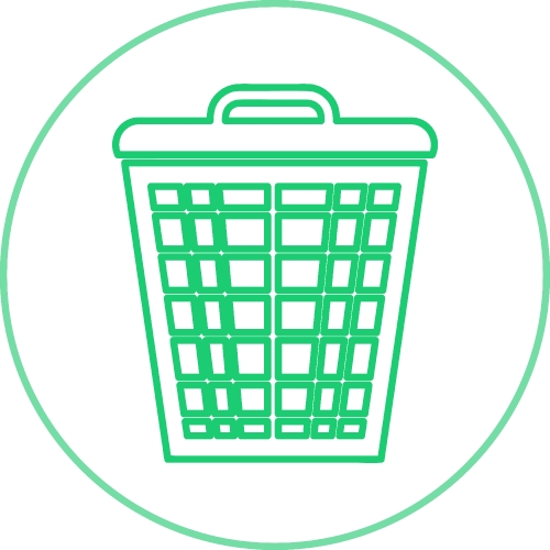 Trash can icon sign symbol design