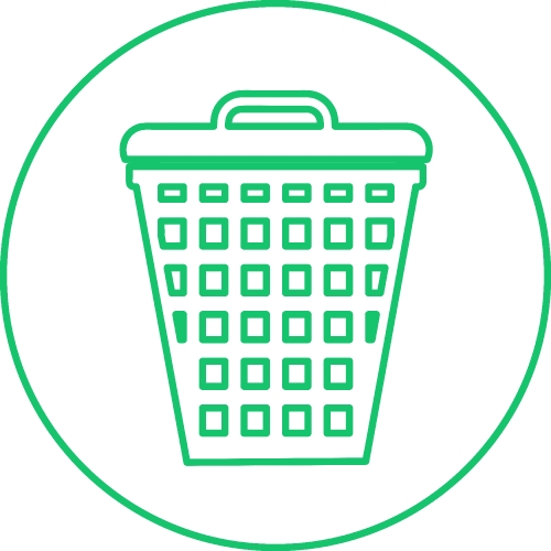 Trash can icon sign symbol design