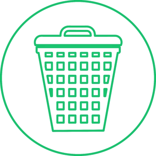 Trash can icon sign symbol design