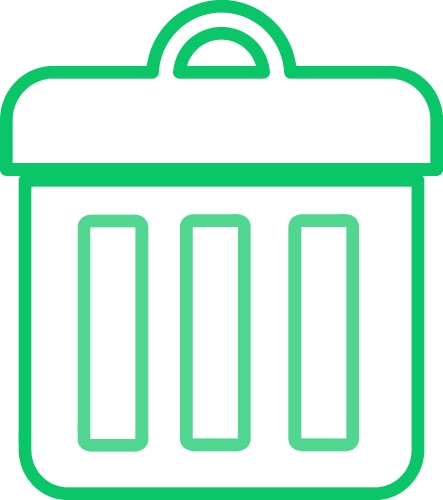 Trash can icon sign symbol design