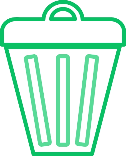 Trash can icon sign symbol design