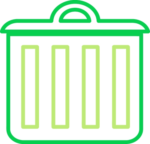 Trash can icon sign symbol design