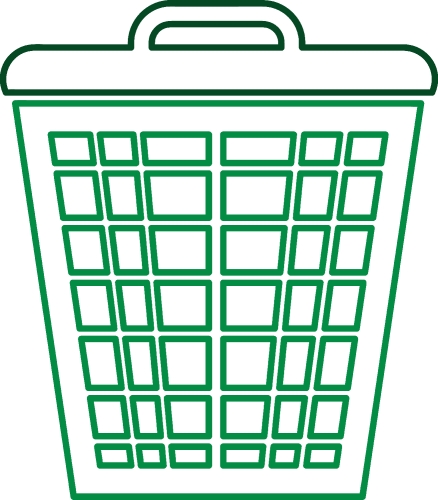 Trash can icon sign symbol design