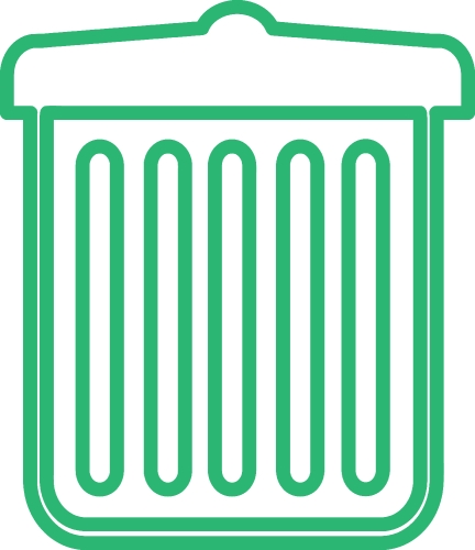 Trash can recycle bin icon