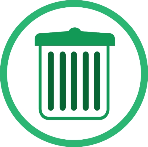 Trash can recycle bin icon