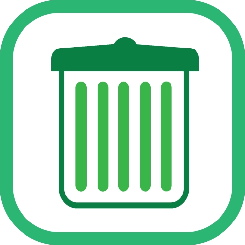 Trash can recycle bin icon