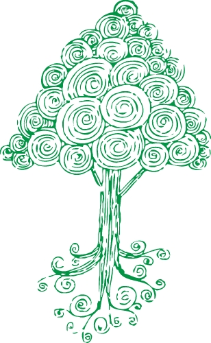 Trees with leaves icon sign design