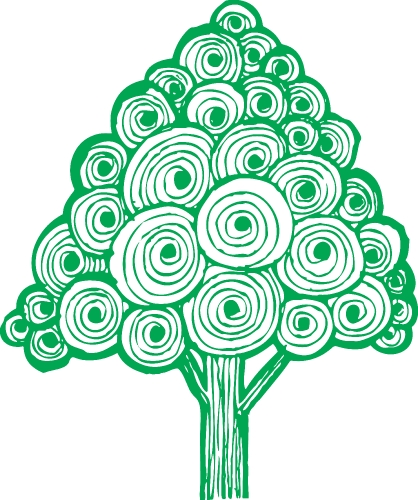 Trees with leaves icon sign design