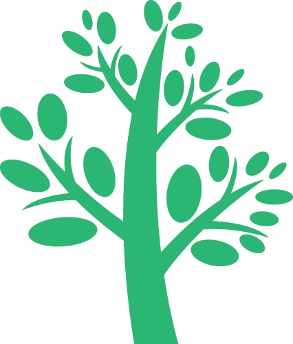 Trees with leaves icon sign design