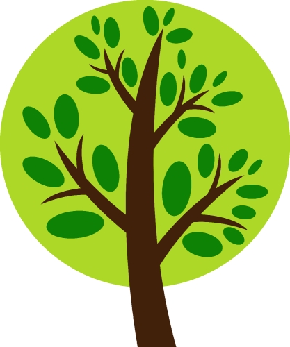 Trees with leaves icon sign design