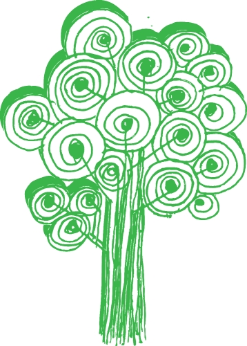 Trees with leaves icon sign design