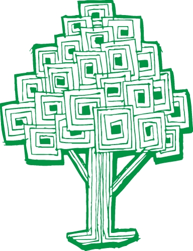 Trees with leaves icon sign design