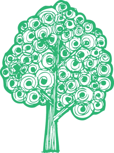 Trees with leaves icon sign design