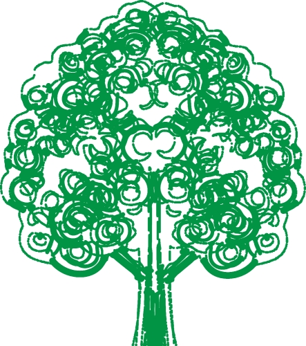 Trees with leaves icon sign design