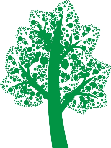 Trees with leaves icon sign design