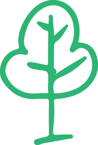 Trees with leaves icon sign design