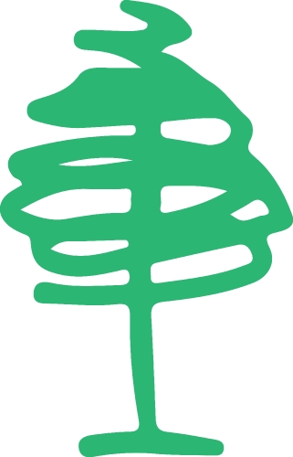 Trees with leaves icon sign design