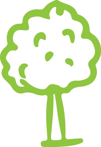 Trees with leaves icon sign design