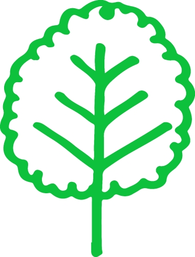 Trees with leaves icon sign design