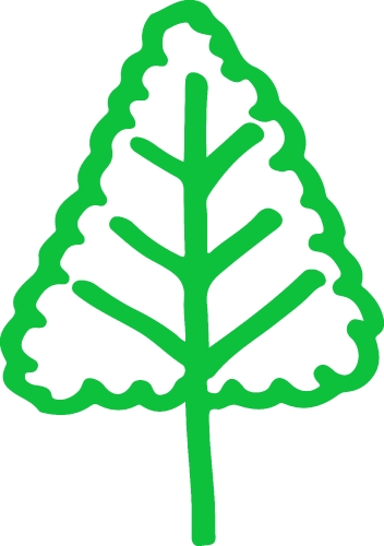 Trees with leaves icon sign design