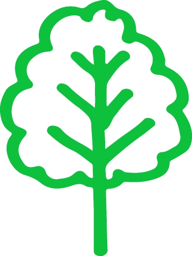 Trees with leaves icon sign design