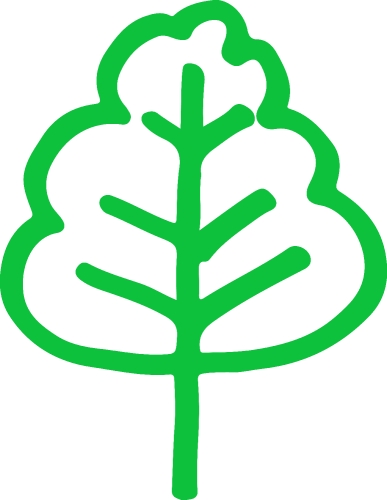 Trees with leaves icon sign design