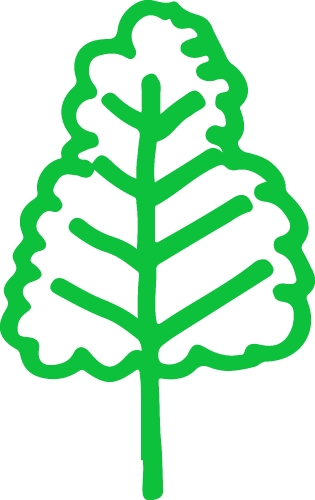 Trees with leaves icon sign design