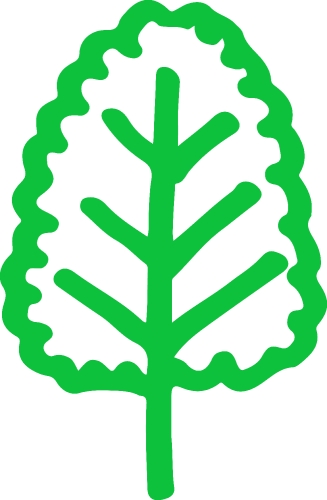 Trees with leaves icon sign design