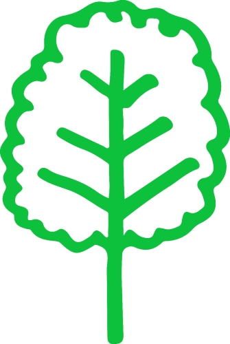 Trees with leaves icon sign design