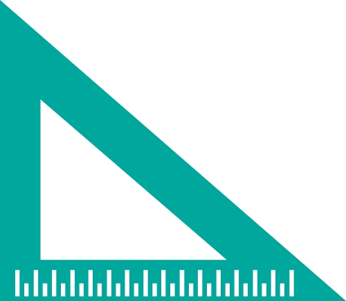 triangle ruler icon sign design