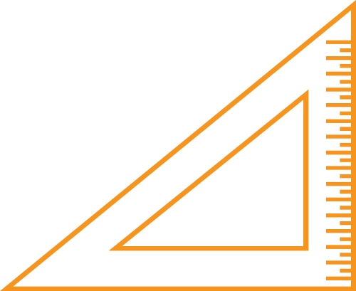 triangle ruler icon sign design
