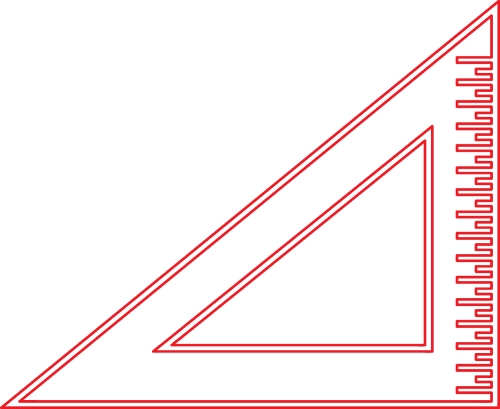 triangle ruler icon sign design