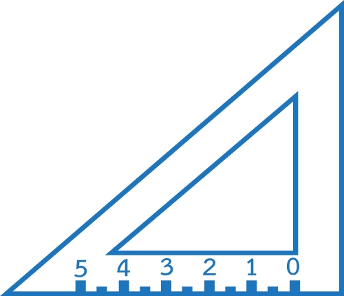 triangle ruler icon sign design