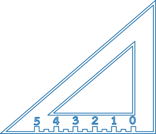 triangle ruler icon sign design