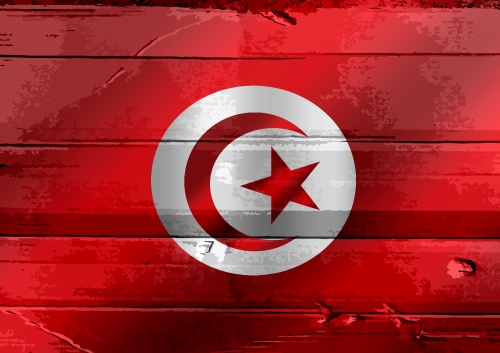 Tunisia flag and Heart icon