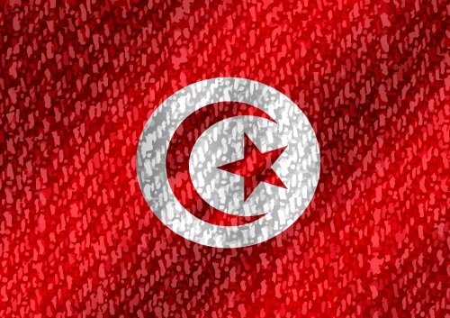 Tunisia flag and Heart icon