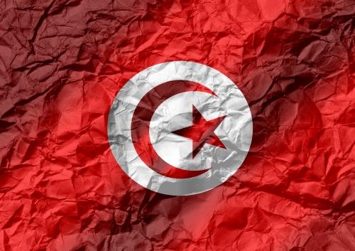 Tunisia flag and Heart icon