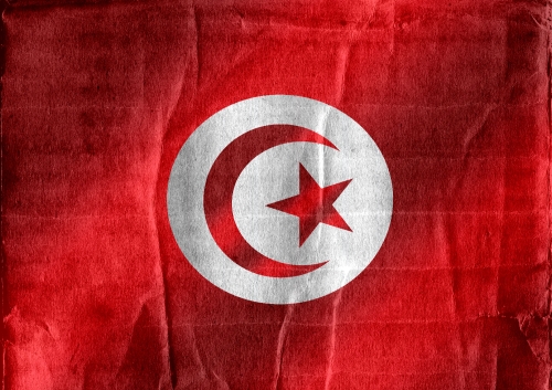 Tunisia flag and Heart icon