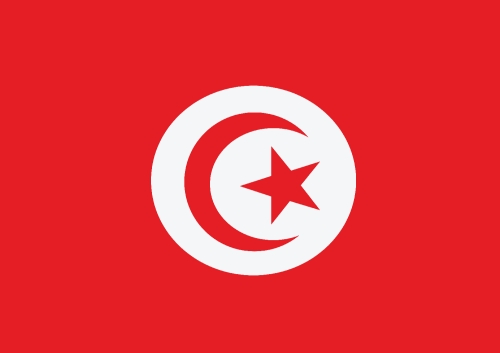 Tunisia flag and Heart icon