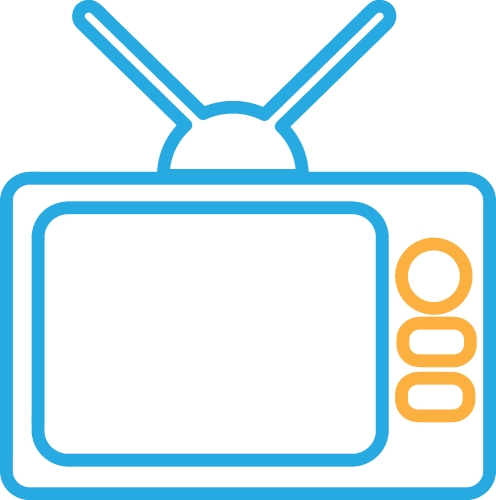 TV icon sign symbol design