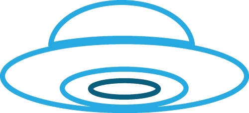 UFO icon sign symbol design