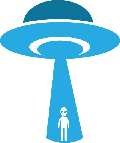 UFO icon sign symbol design