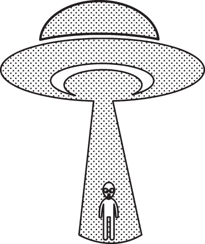 UFO icon sign symbol design