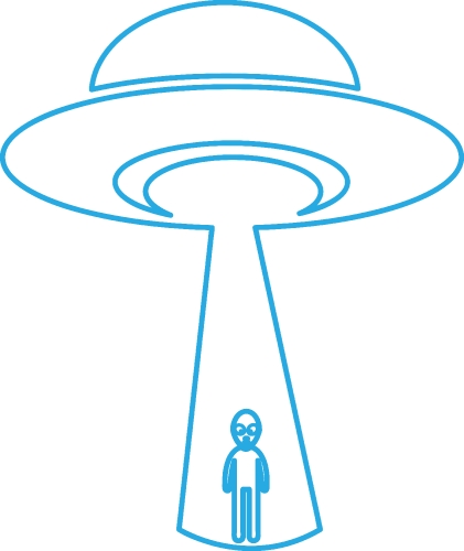 UFO icon sign symbol design